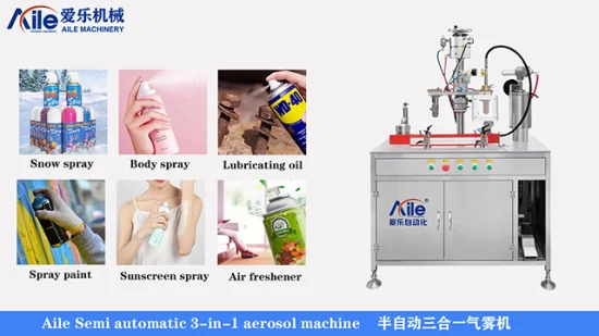 Guangzhou Aile Insecitide Spray peut mousse à raser Aérosol Spray peut remplir la machine de peinture en aérosol Ligne de production de peinture en aérosol